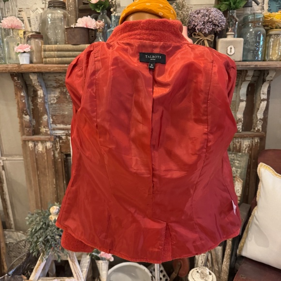TALBOTS WOOL BLAZER | LINED | BURNT ORANGE | CLASSIC TAILORED ACADEMIA | JACKET - Picture 6 of 9
